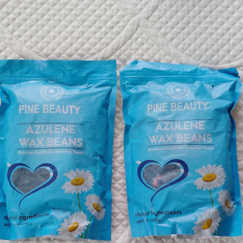 Pine Beauty Azulene Wax Beans - 2 Large 1 lb Bags - NEW